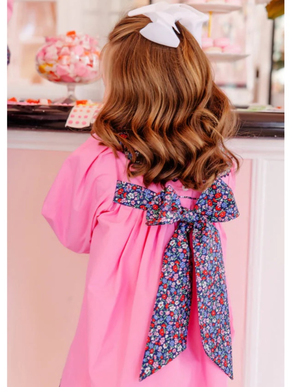 Beaufort Bonnet Hamptons Hot Pink with Fairfax Farm Floral Bow Formal Toddler 2T - Picture 1 of 11